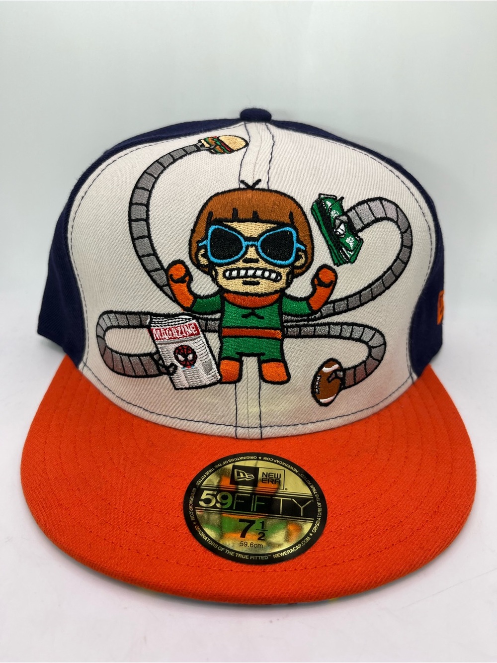 Tokidoki TKDK X New Era Dr. Octopus Spiderman Hat 59Fifty Cartoon Marvel Rare
